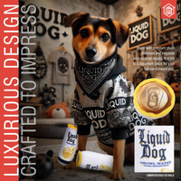 Chomp Haus Liquid Dog Growl Water Toy packaging showing sparkling water bottle design with playful branding details.