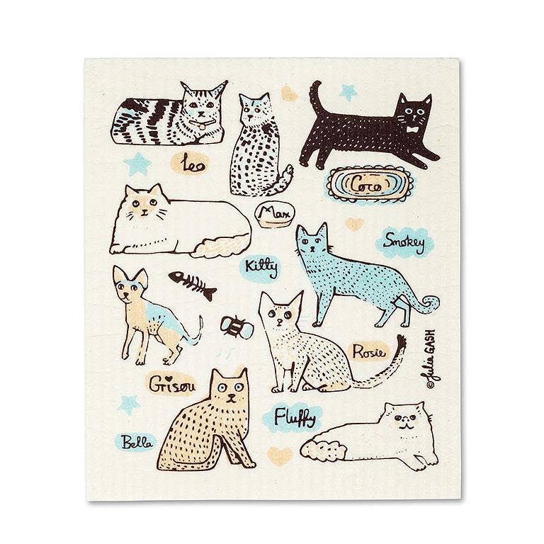 Cats & Names Swedish Dishcloths