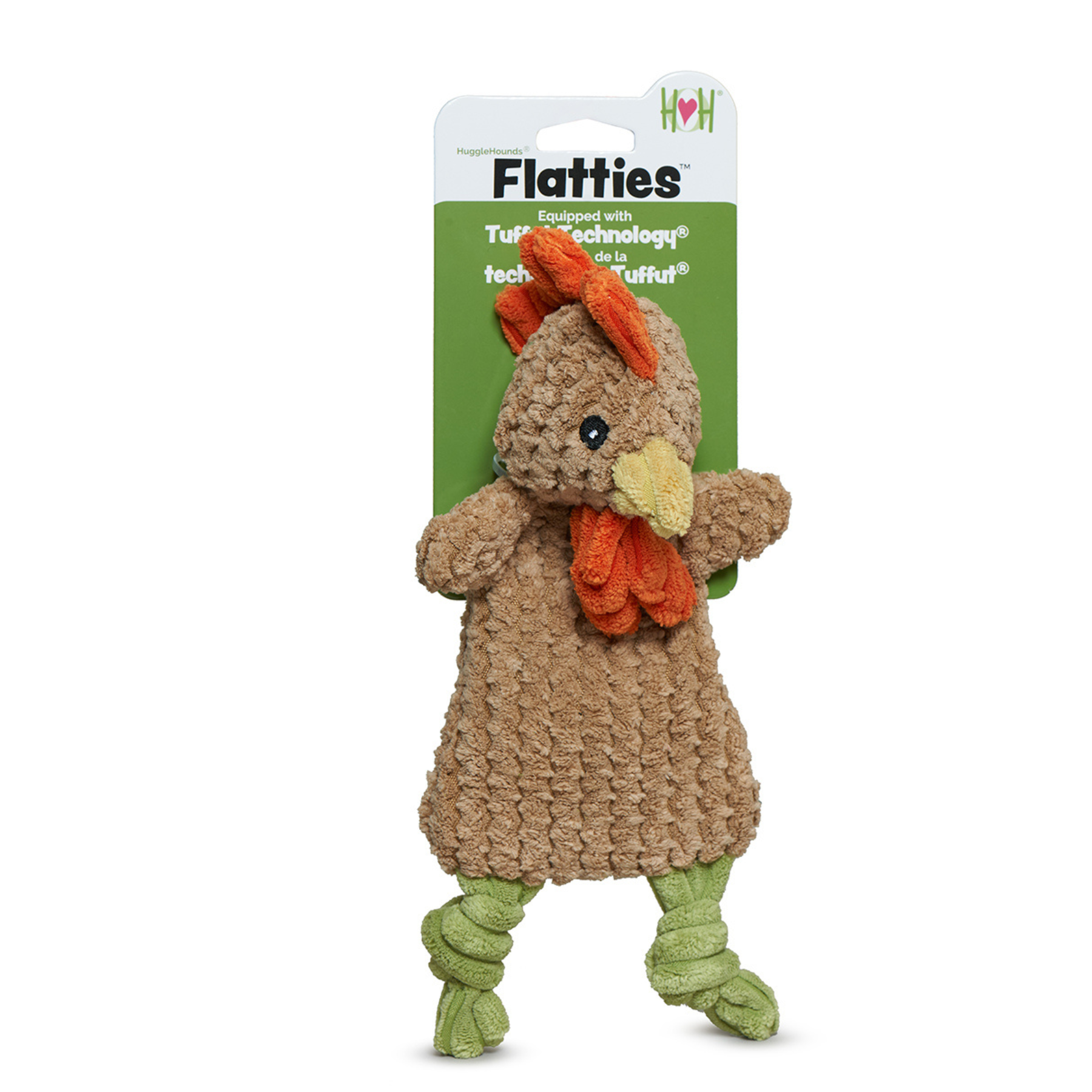 HuggleFlatties Pasture Pals three-pack showing flat plush farm animal toys laid out displaying their soft fabric construction.