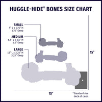 HuggleGroup Huggle-Hide Natural Leather Knotted Bone dog chew toy shown from multiple angles or in packaging
