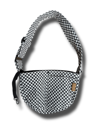 Pet Sling | Black & White Check
