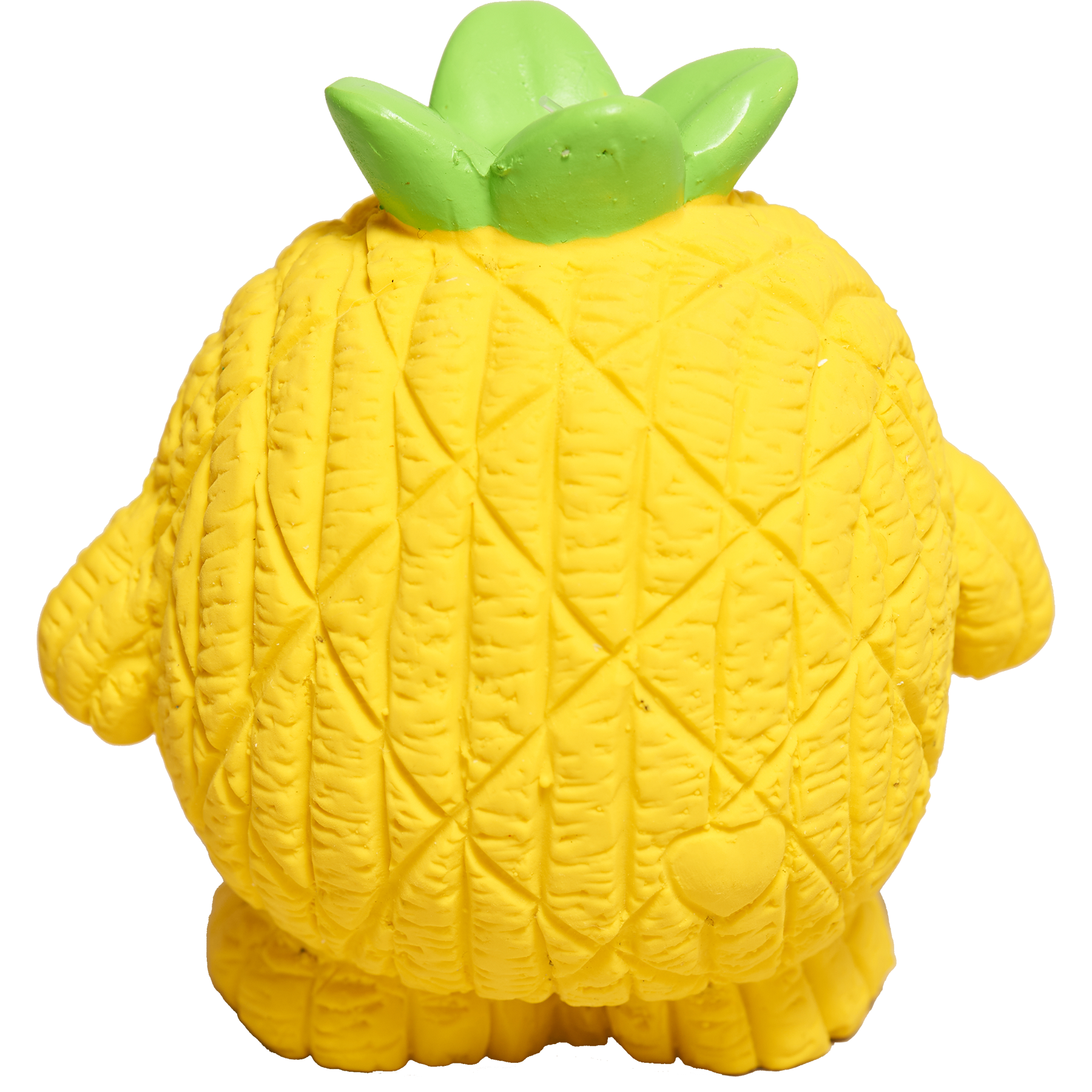 Fruitie Cuties Foodies Ruff-Tex three-pack dog toys showing detailed texture and construction of durable rubber material.
