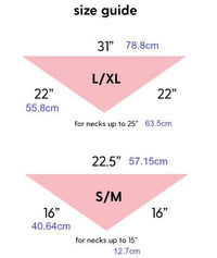 rufflifepals Orange & Pink Stripe dog bandana shown with size reference or packaging detail.