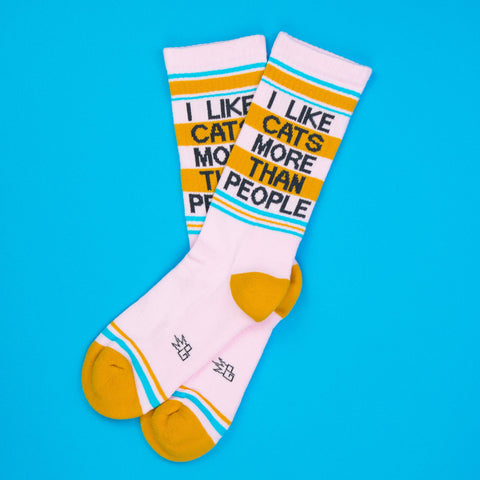 I Like Cats More Than People Crew Socks