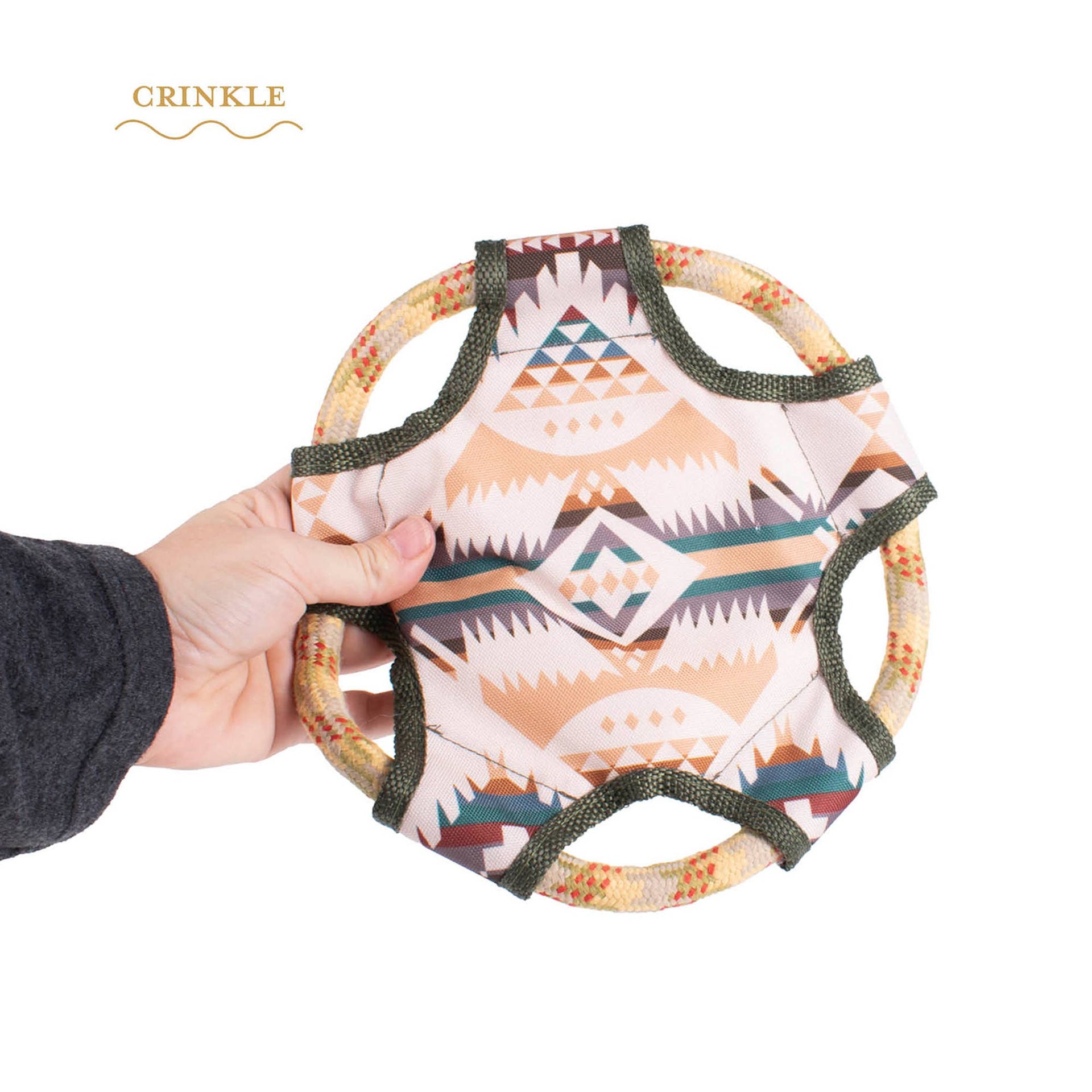 Pendleton Flying Rope Disc by Carolina Pet Company shown in outdoor setting or alternative view highlighting rope texture details.