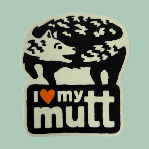 Sticker | I Love My Mutt