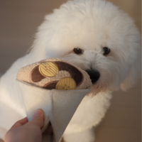 Lambwolf CREPE Enrichment Toy showing textured plush layers and interactive elements for dog sensory play.