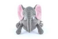P.L.A.Y. Big Five of Africa Elephant plush toy being played with by dog indoors