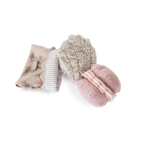 Lambwolf Collective Petite Two enrichment dog toy set featuring cream-colored madeleine snuffle mat and croissant burrow toy.