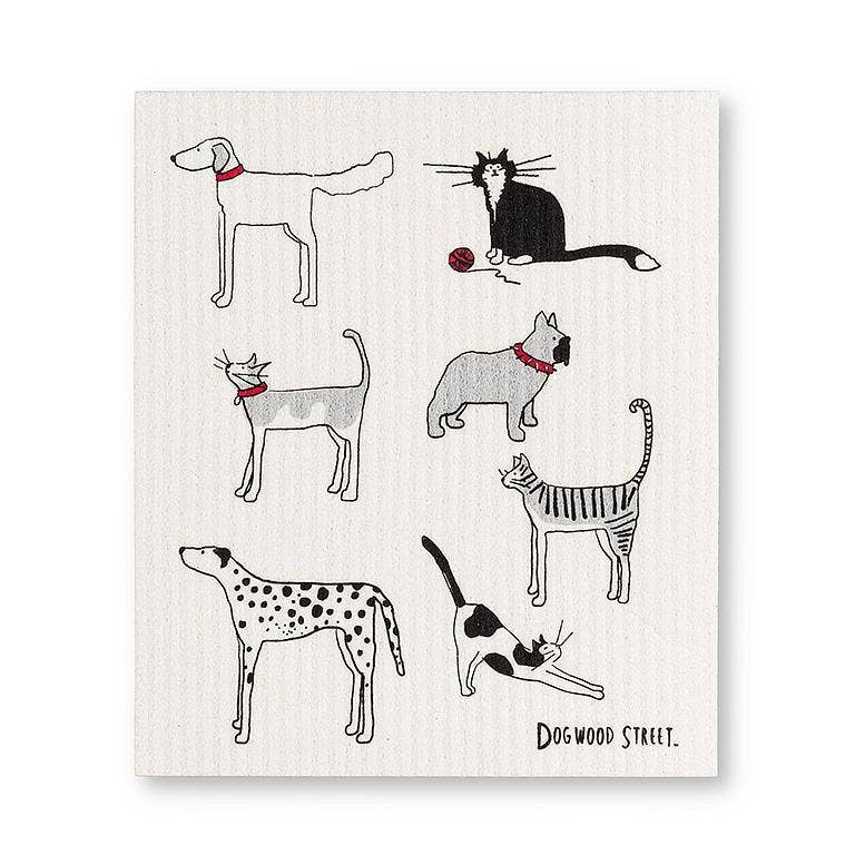Dogs & Cats Swedish Dishcloths
