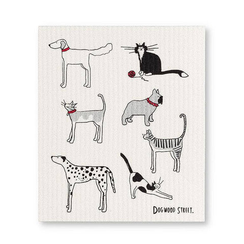 Dogs & Cats Swedish Dishcloths