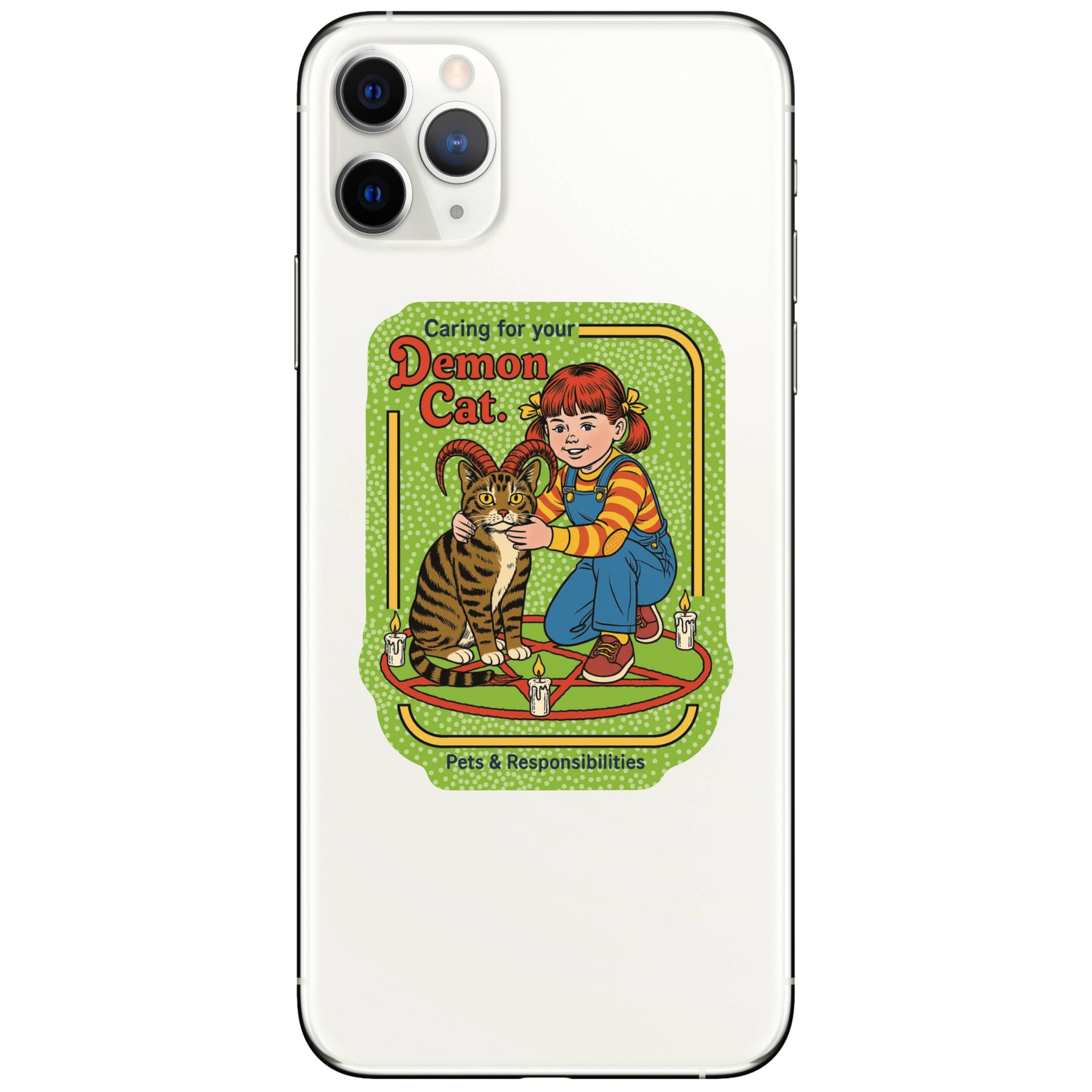 Juju and Moxie Demon Cat vinyl sticker shown in alternative angle or application setting.