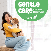 Roofus Dog Ear Wipes package showing finger-shaped wipe design for easy canine ear cleaning application.