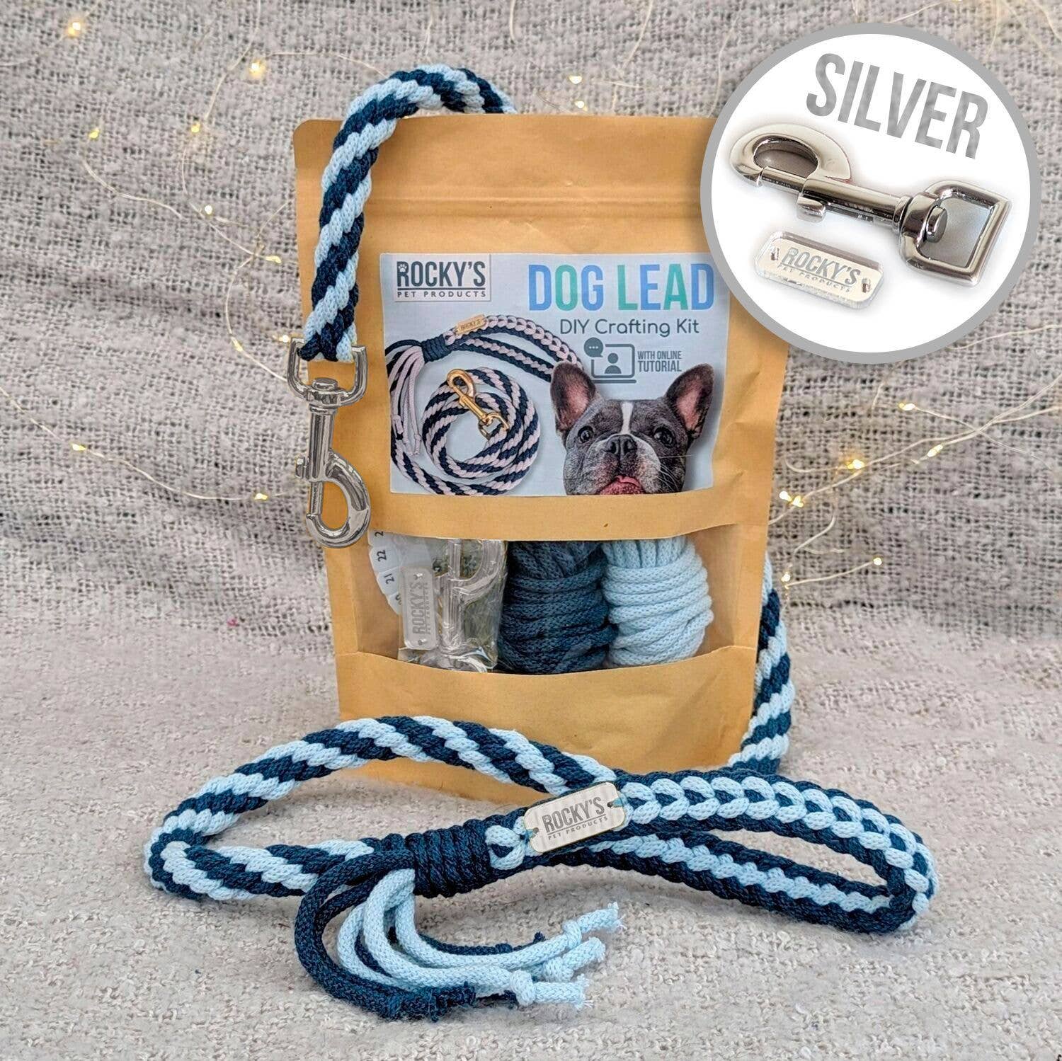 Make Your Own Dog Lead Craft Kit Blue
