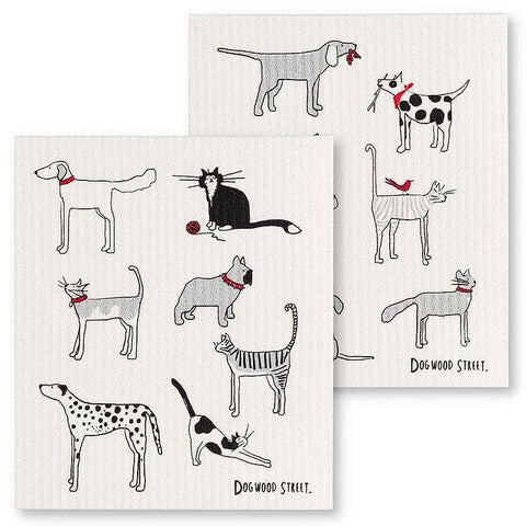 Dogs & Cats Swedish Dishcloths