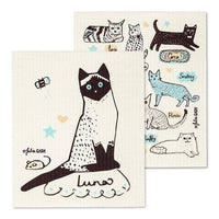Cats & Names Swedish Dishcloths