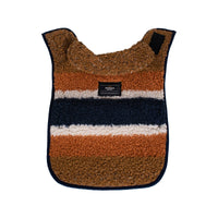 Shinola Pet brown barn-style dog coat showing adjustable strap and buckle closure detail from Carolina Pet Company.