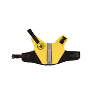 Carolina Pet Company Body Glove neoprene pet life jacket shown from a detailed close-up angle highlighting safety features.