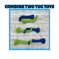 Chelsy's Toys Fleece Tug Toy showing detailed close-up of durable fleece rope construction and texture.