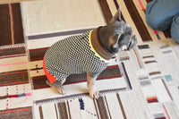 Finnegan's Standard Goods Cafe Stroll Sweater size chart or packaging detail showing available sizing options.