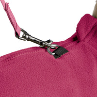 Gooby Zip Up Fleece Vest shown from a close detail angle highlighting fabric texture and zipper construction.
