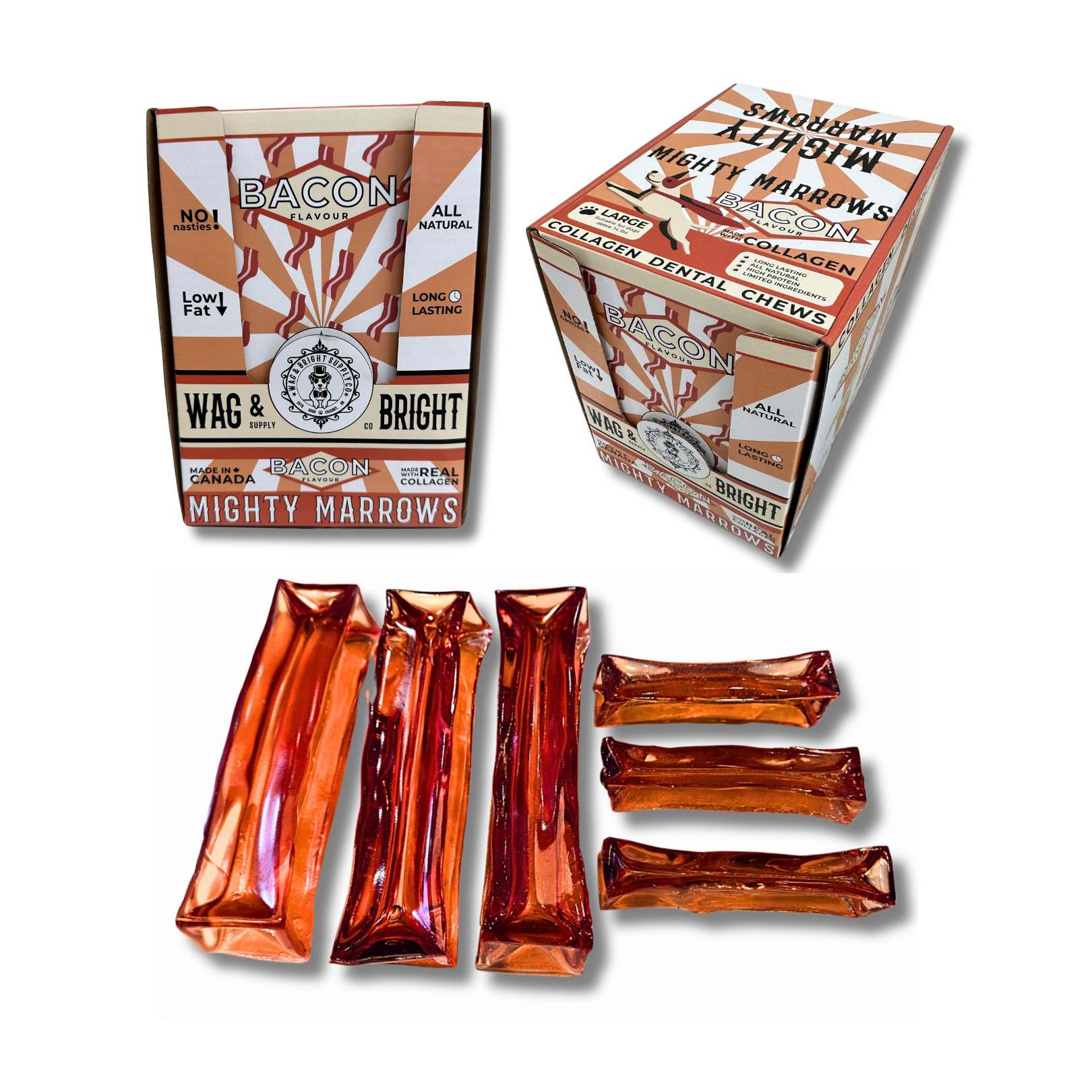 Mighty Marrows Dental Chew | Bacon
