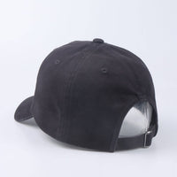 HATPHILE embroidered pug baseball cap shown from side angle displaying detailed pug face design on cotton material.