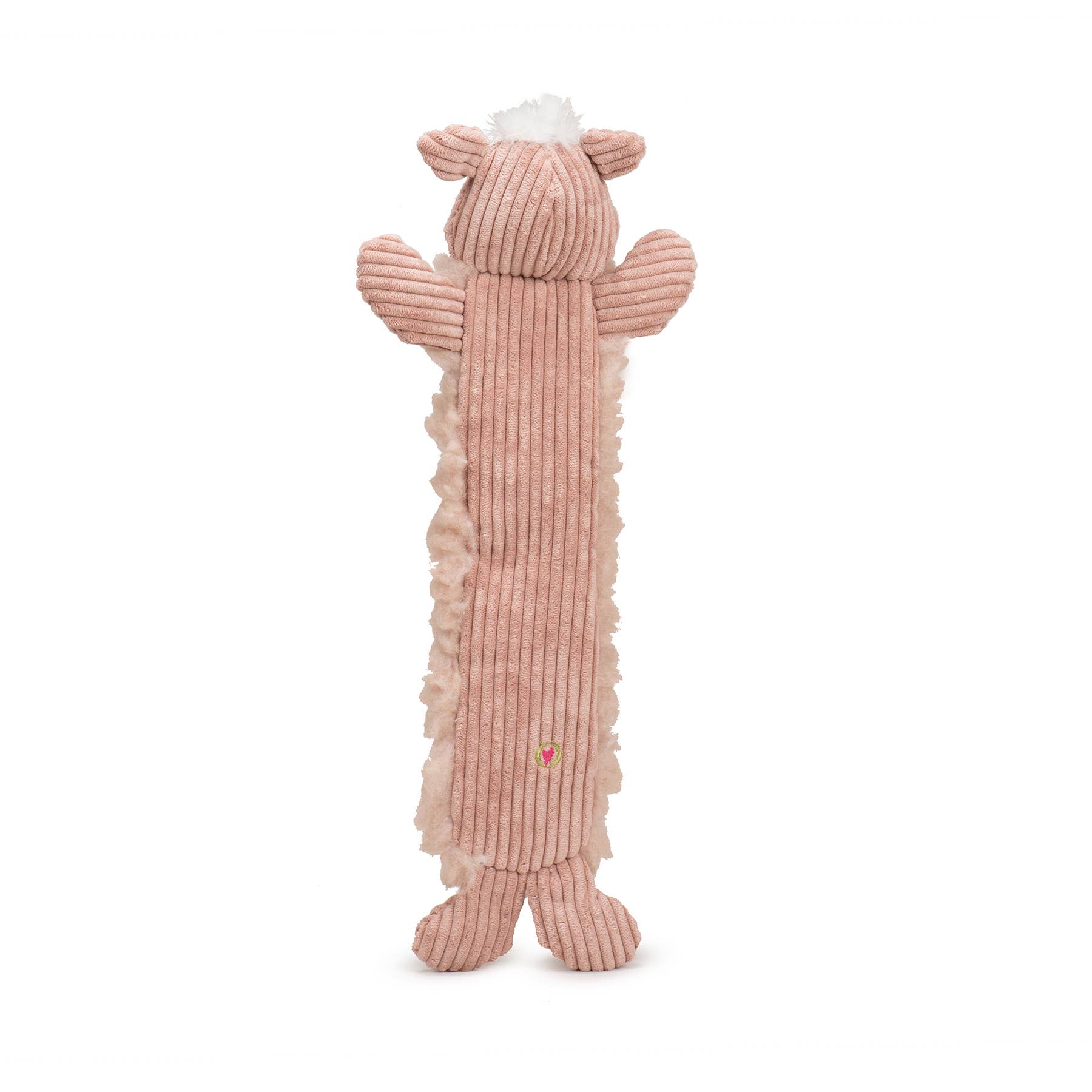HuggleHounds Penelope Pig Fluffer toy showing detailed pink plush fabric texture and soft floppy ears.