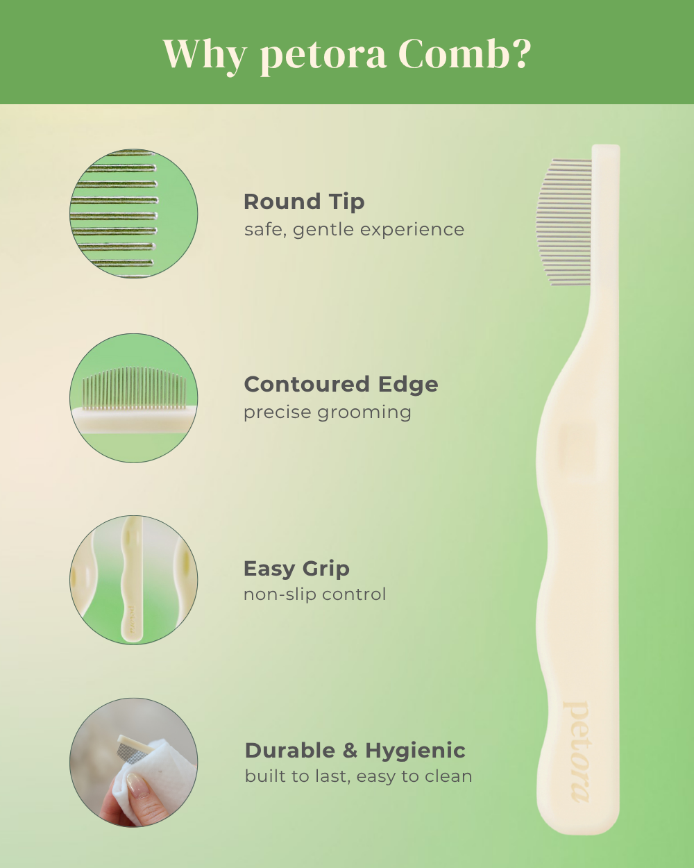 Petora | Pet Facial & Eye Comb