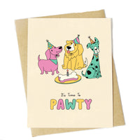 Time To Pawty Greeting Card