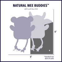 HuggleGroup - Natural Leather Wee Buddies Monkey & Raccoon Dog Toys (2pk)