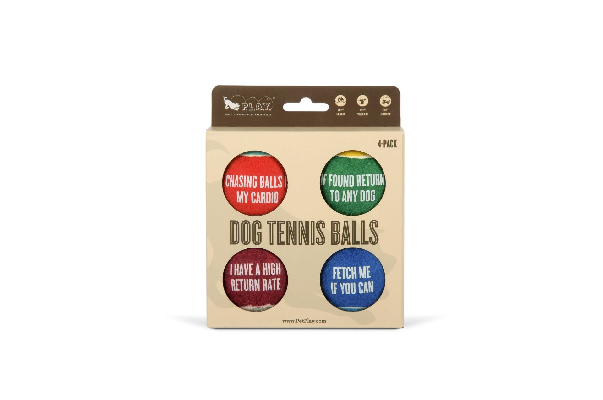 P.L.A.Y. | Tennis Ball 4 Pack