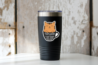 Yarnival Before Coffee I Hate Everyone vinyl sticker showing detailed text and premium material construction