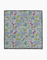 Geometry Wildflower Woof Paw Towel featuring colorful wildflower pattern on absorbent fabric for pet grooming.