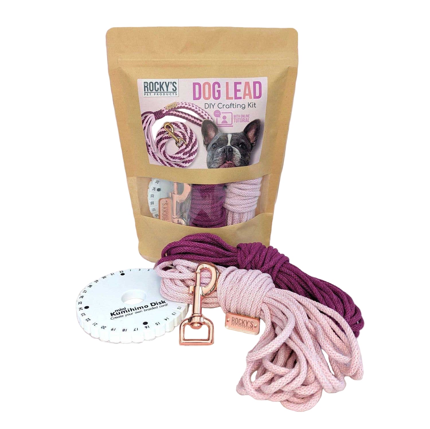 Make Your Own Dog Lead Craft Kit Pink