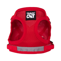 Travel Cat True Adventurer Harness packaging showing dual adjustment mechanisms and escape-proof design features.