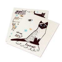 Cats & Names Swedish Dishcloths