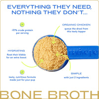 Organic Chicken Bone Broth Powder, Grain-Free Food Topper