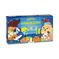 Chronicle Books Happy Hanukkah Countdown Puzzle Set displayed as a complete holiday gift package.