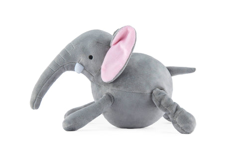 P.L.A.Y. Big Five of Africa Elephant plush toy showing detailed side view with movable sliding hind limbs feature.