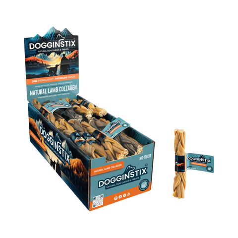 Dogginstix | 6" Braided Lamb Collagen