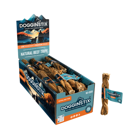 Dogginstix | 6" Braided Beef Tripe