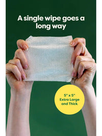 Earth Rated Dog Ear Wipes packaging showing product details and usage instructions on back label.