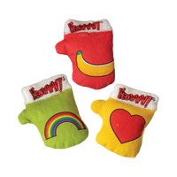 Yeowww! Catnip Kitten Mittens by Ducky World, colorful small cat toys filled with organic catnip.