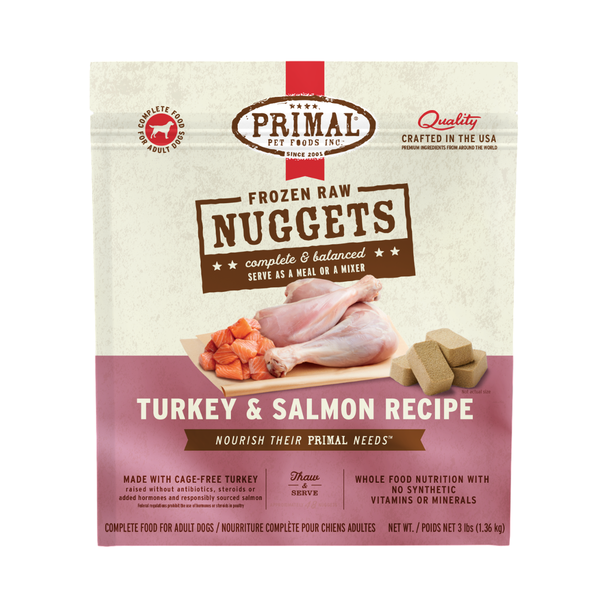 Primal | Canine Frozen Raw | Turkey & Salmon