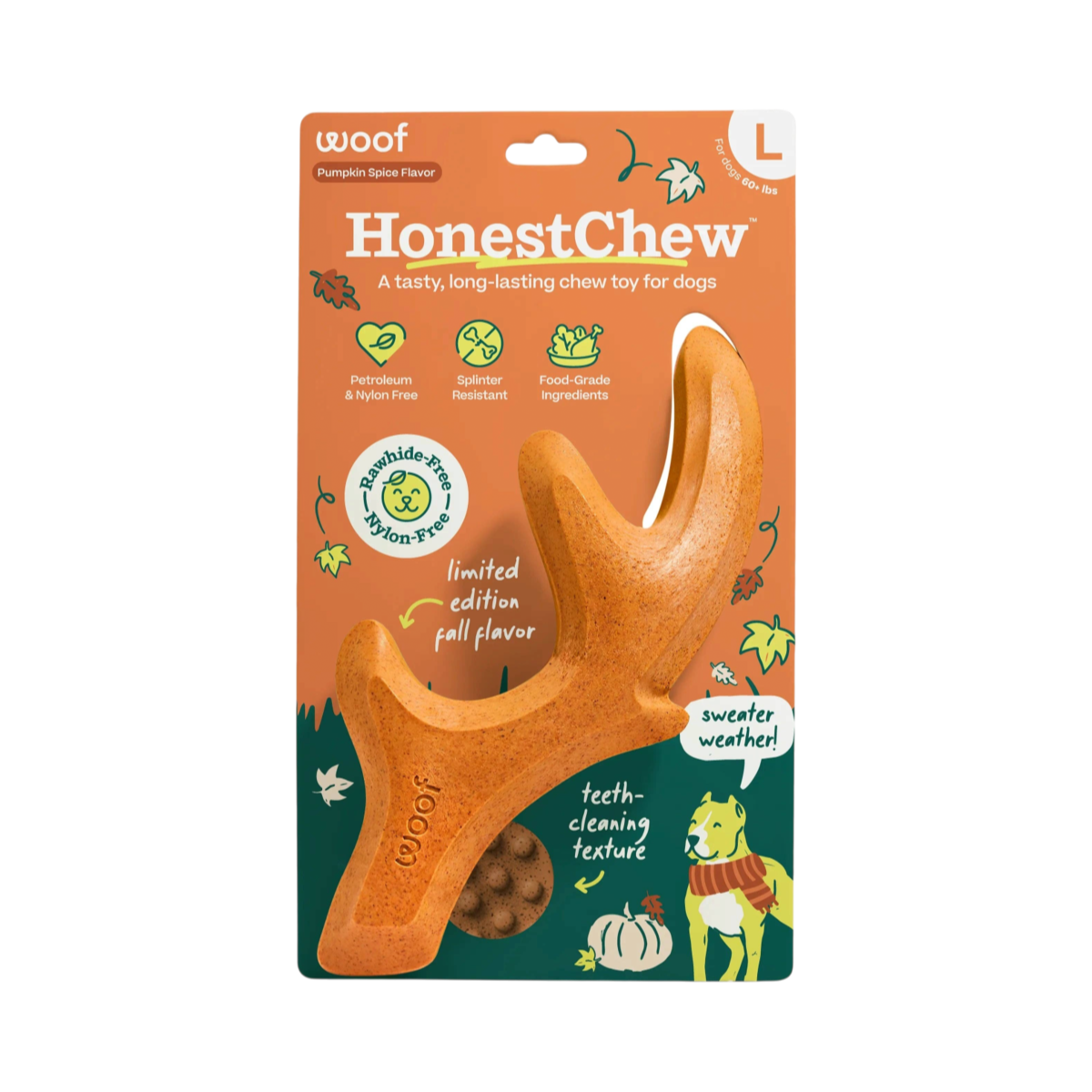 Woof | Honest Chew Antler | Pumpkin Spice