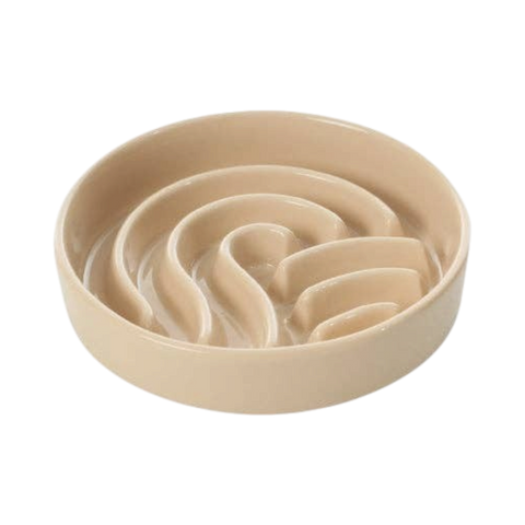 Pehom Wave slow feeder dog bowl featuring a textured wave-patterned surface to promote healthy eating.