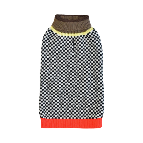 Finnegan's Standard Goods Cafe Stroll Sweater, a cozy knit dog sweater displayed as the primary product shot.