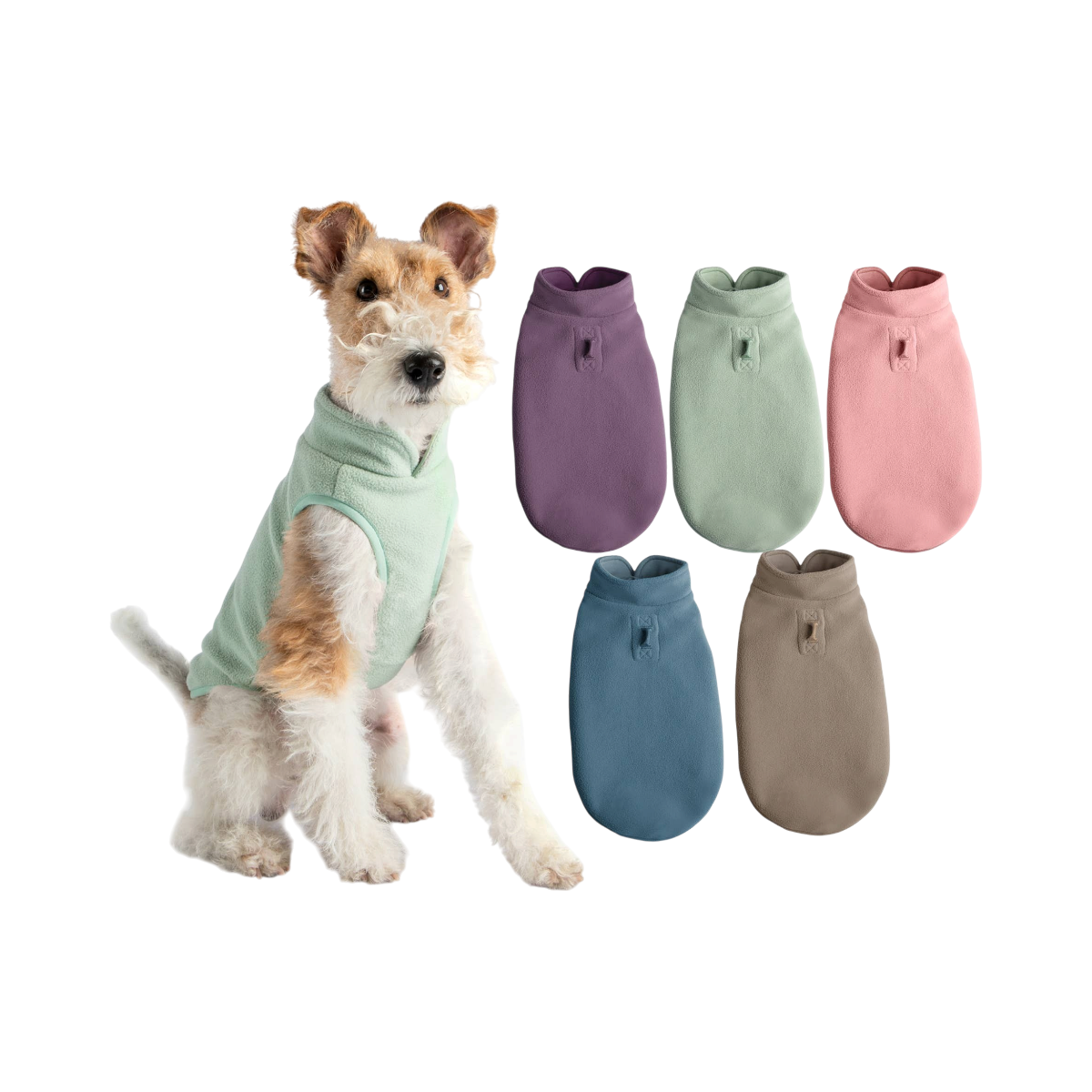 Gooby Everyday Fleece Vest for dogs displayed as a full product shot showing the complete garment.