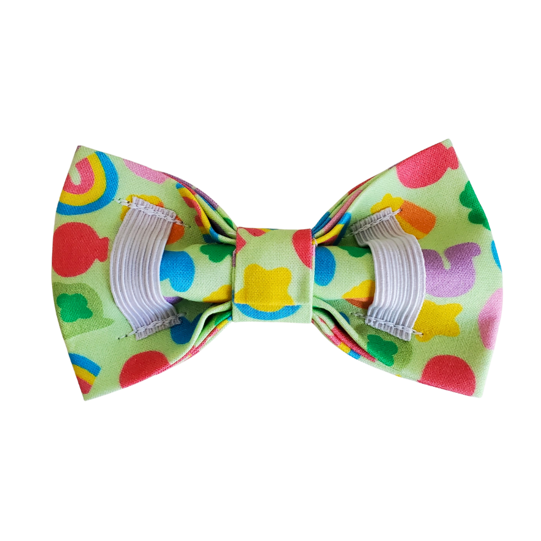 Charlie & the Hound Lucky Charm Dog Bow Tie displayed on a dog or modeled in lifestyle setting.
